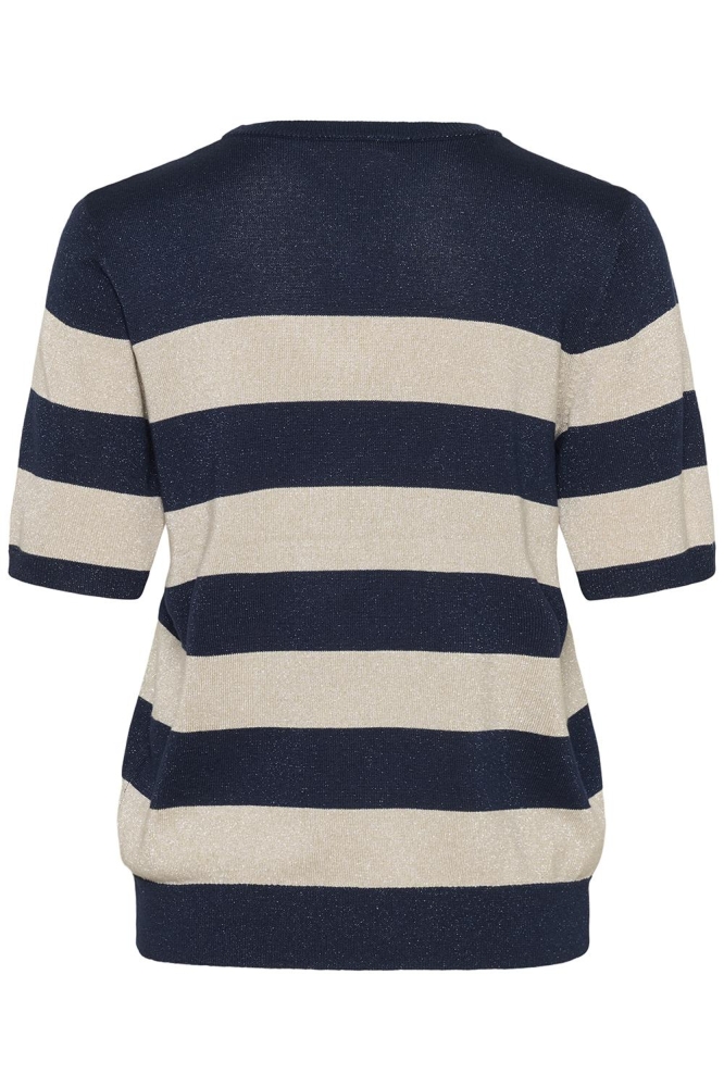 KAREGINA STRIPED PULLOVER 10510652 MIDNIGHT/FEATHER WIDE STRIPE